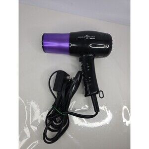 Good N Hot 1875 Hair Dryer Purple & Black 4 Settings & Cool Shot /Tested Working